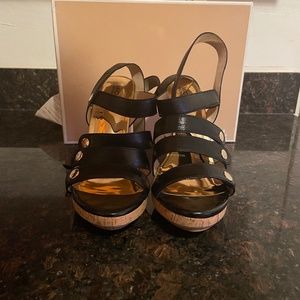 Michael Michael Kors, Cork and black, 8 1/2 M